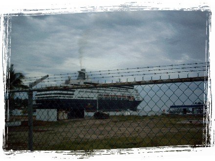 A Holland Cruise Ship in the Harbour
